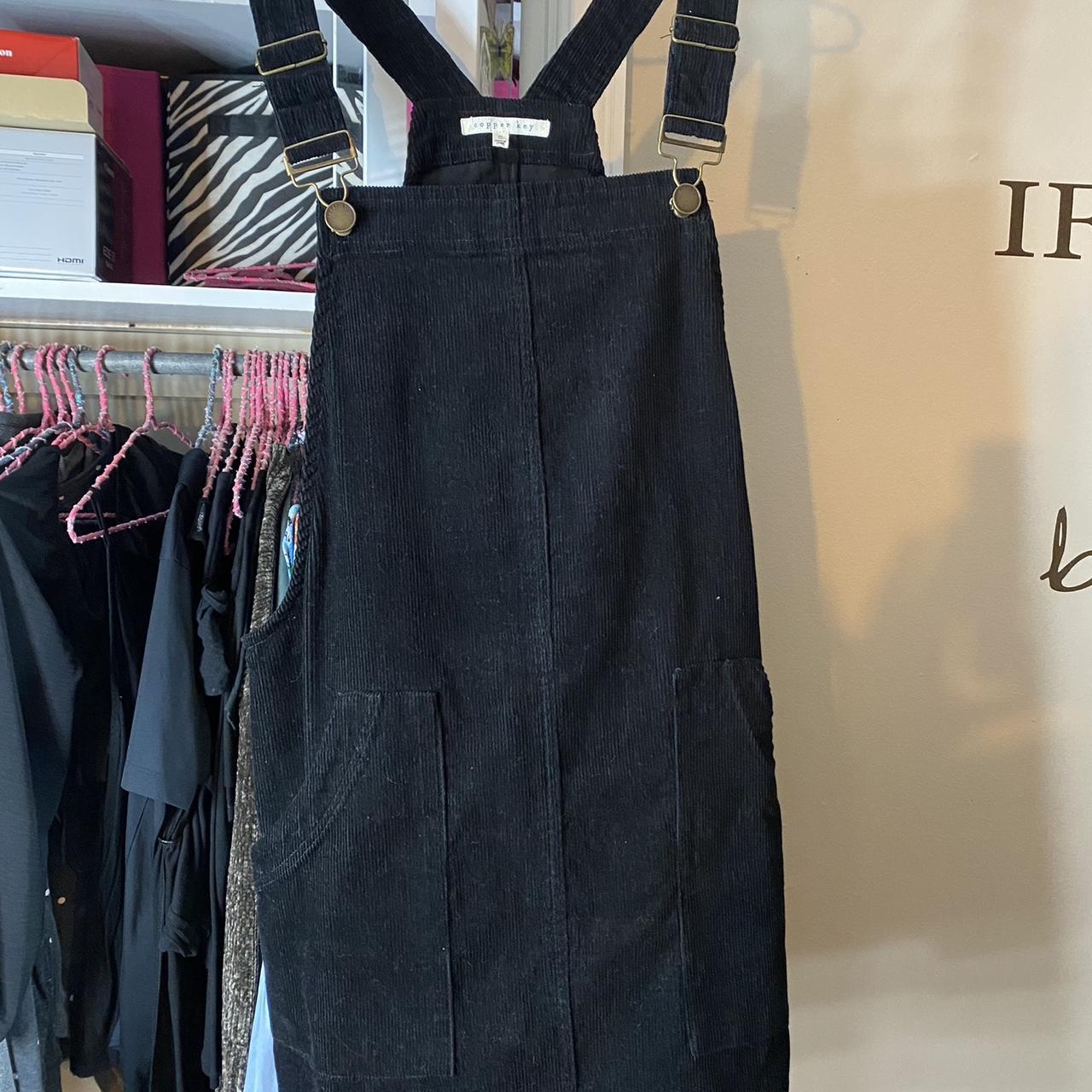 Small copper key corduroy overall dress In great... Depop
