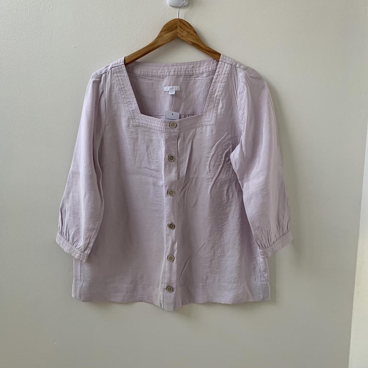 J. Jill small, button down blouse, light lavender - Depop