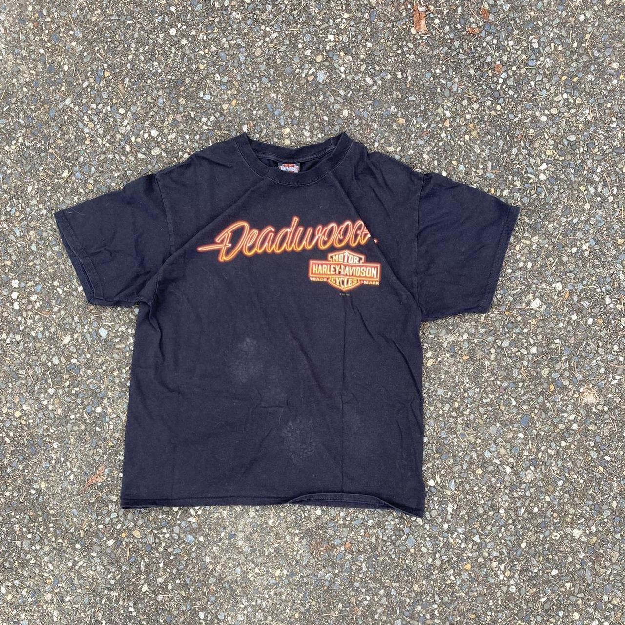 Sick Harley Davidson Deadwood tee. Tagged at Medium... - Depop