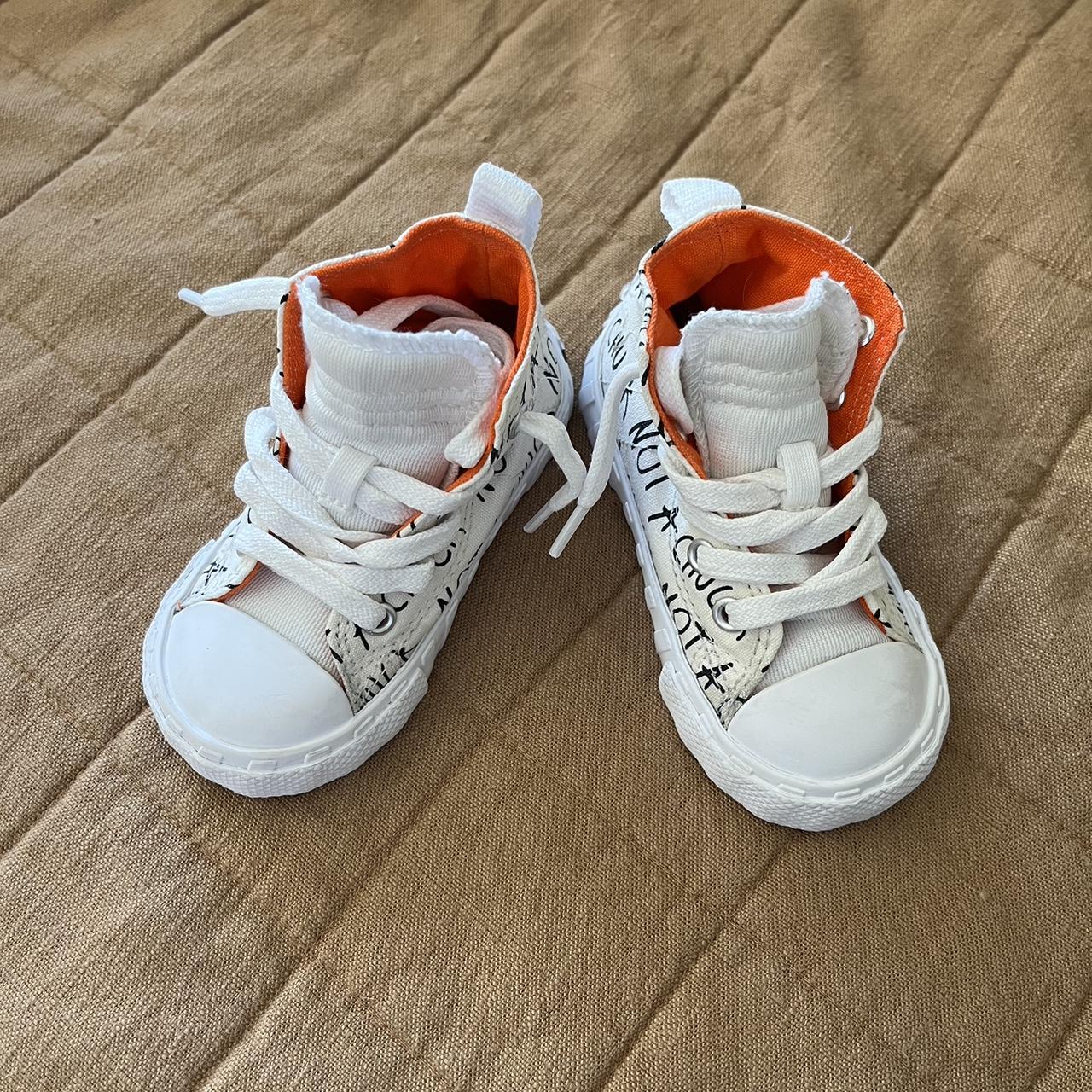 Orange toddler store converse