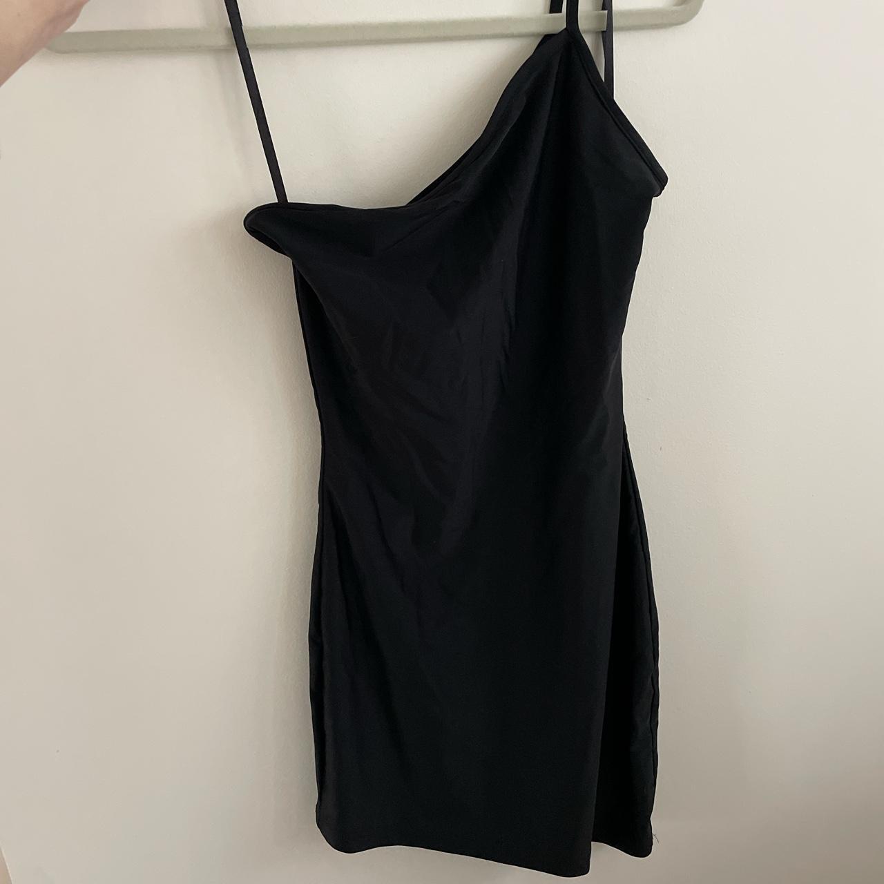 Superdown Black Asymmetric Dress - Depop