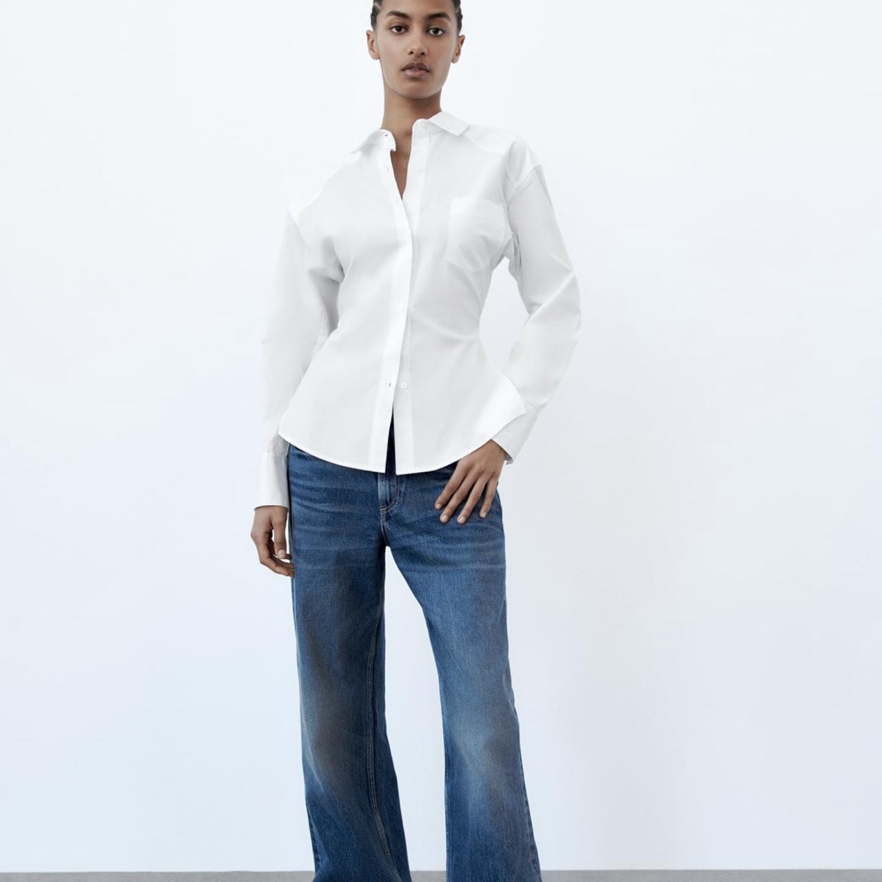 Zara open back fitted shirt Never worn, #zara