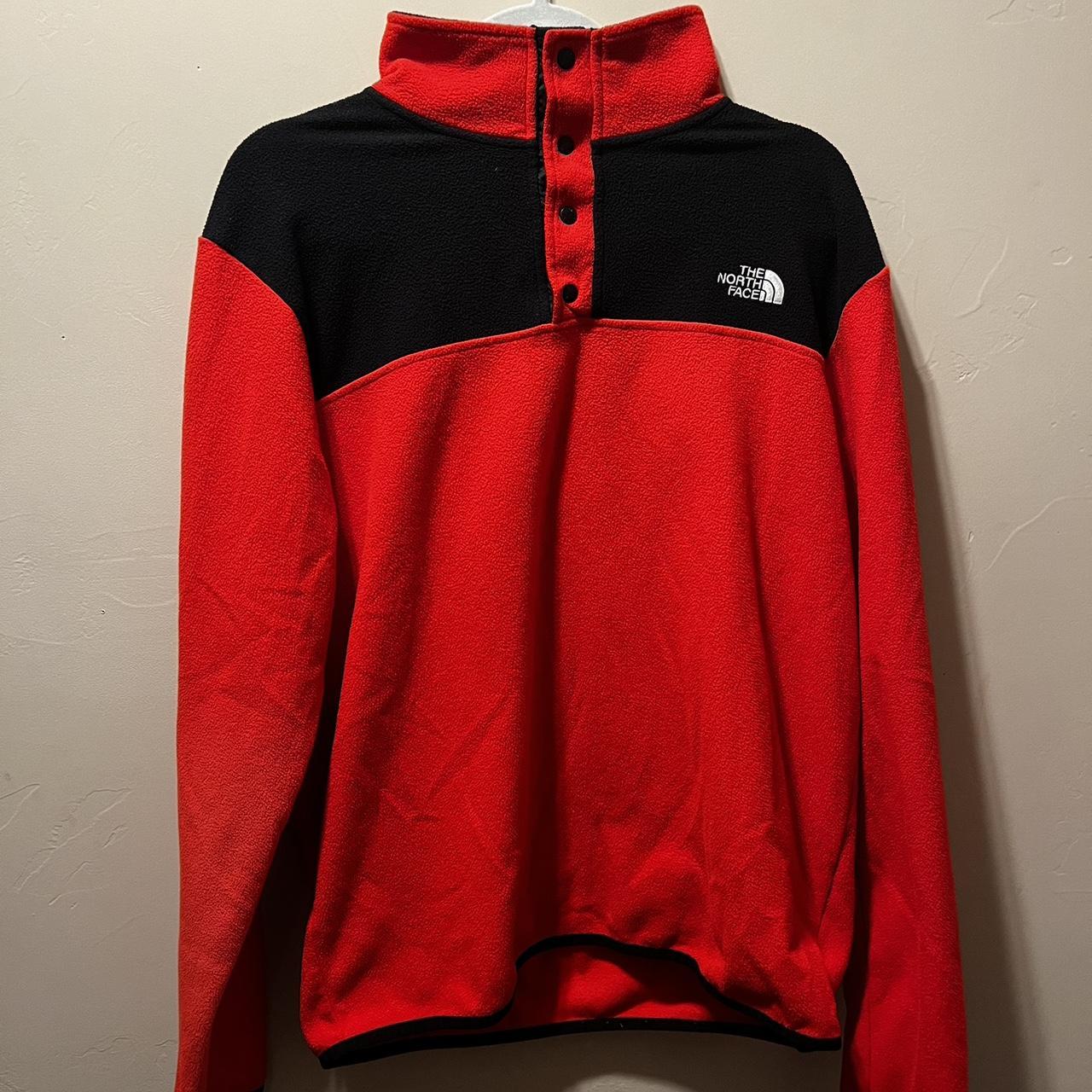 The North Face Button Up Fleece Sz L Depop