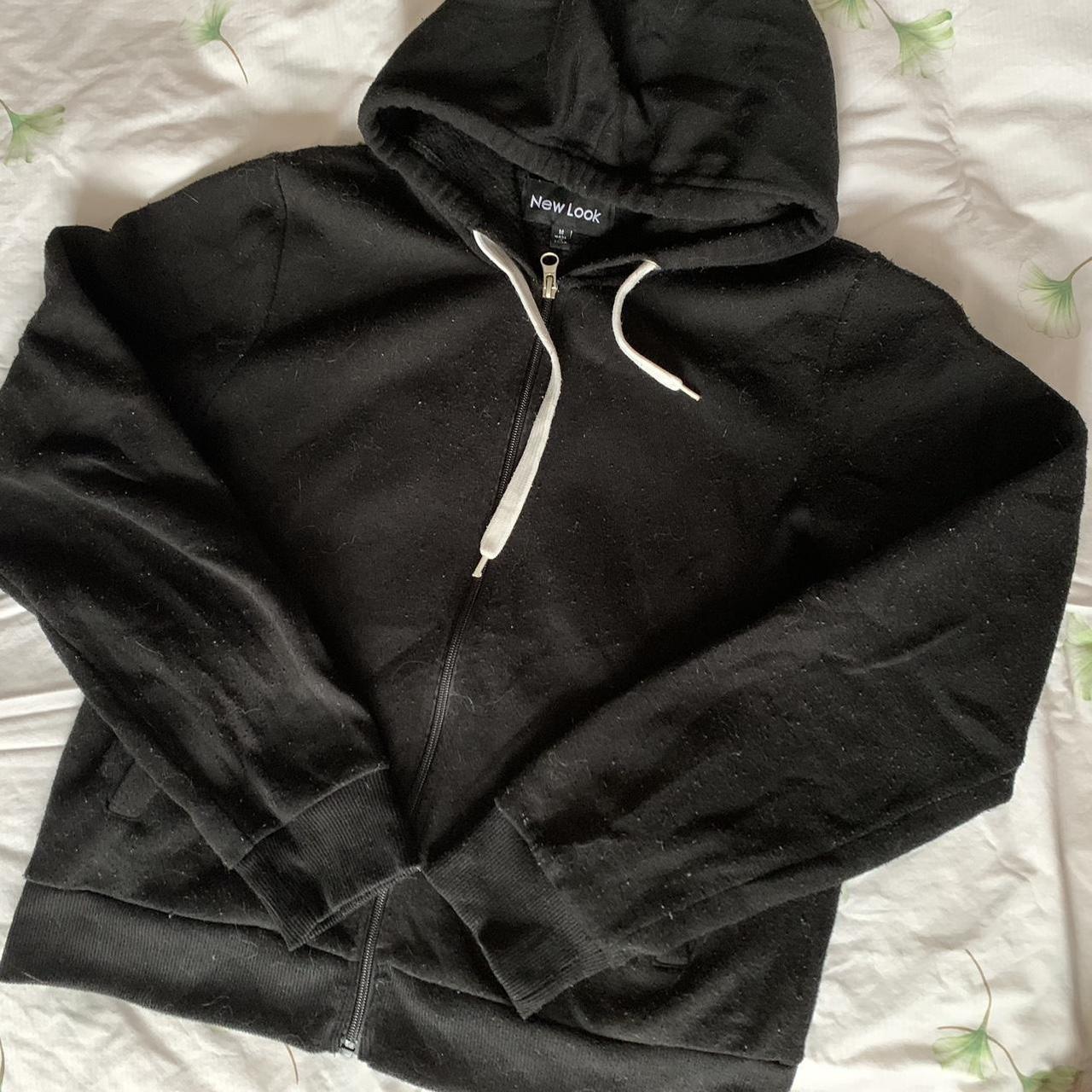 Black and White Back Print Zip Up Hoodie #zipup #... - Depop