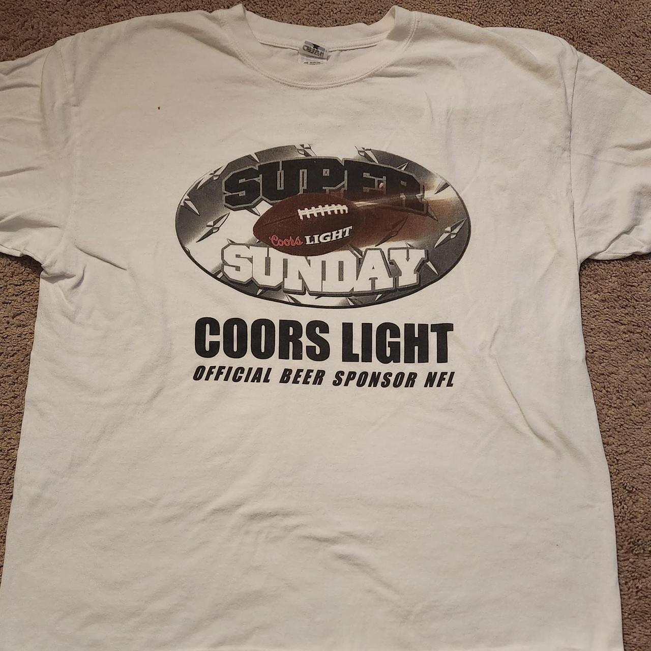 Xl vintage coors light nfl sponsor shirt Depop