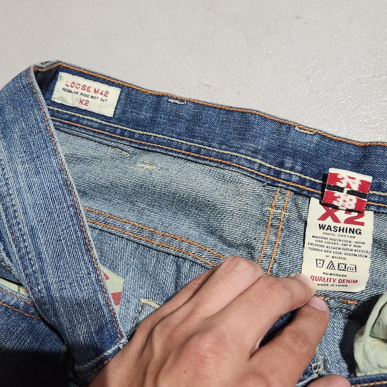 10-inch leg opening. Y2k x2 denim good wash. 38x34. | Depop 10-inch leg opening. Y2k x2 denim good wash. 38x34. | Depop