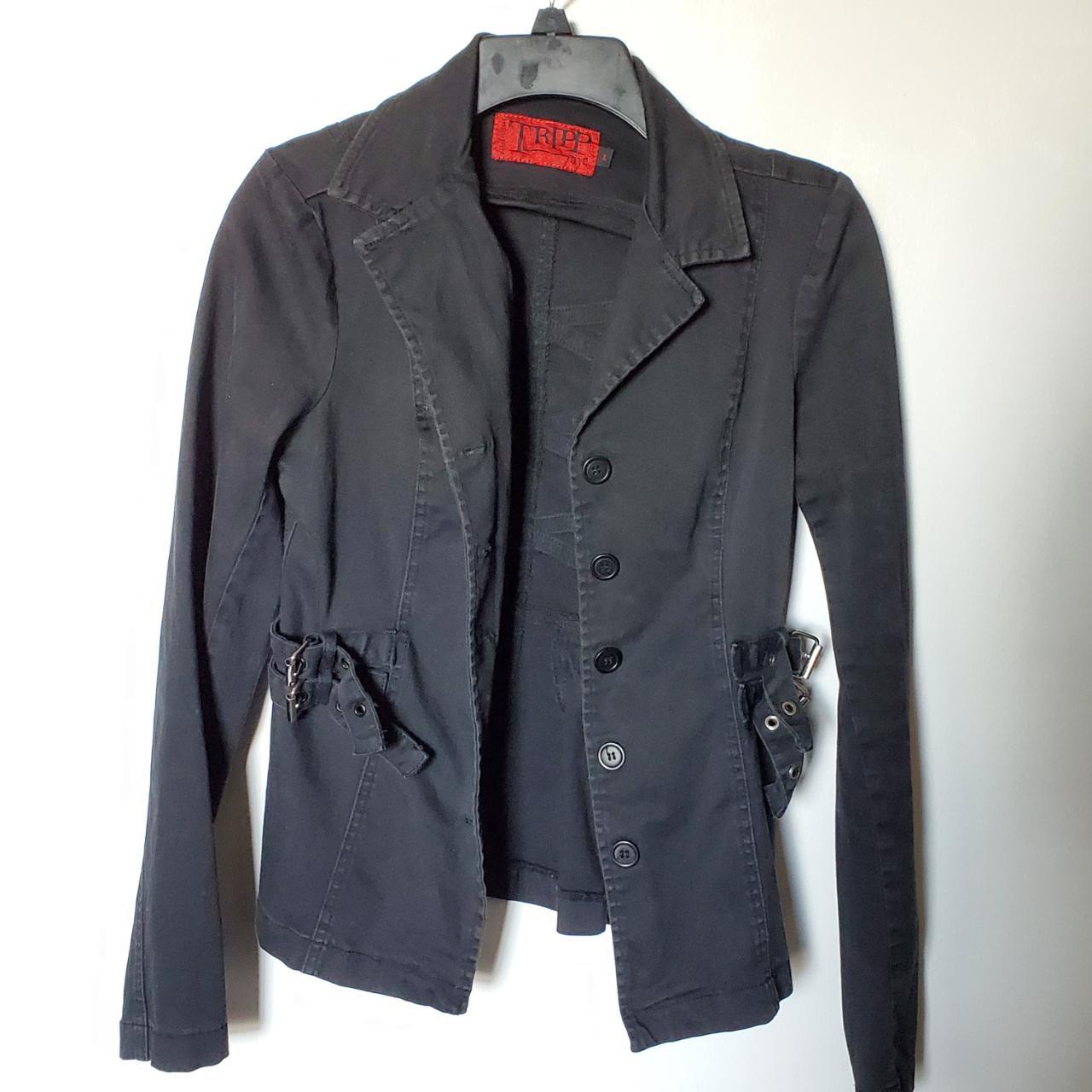 Tripp NYC Black Denim Corset Jacket with lace corset | Depop