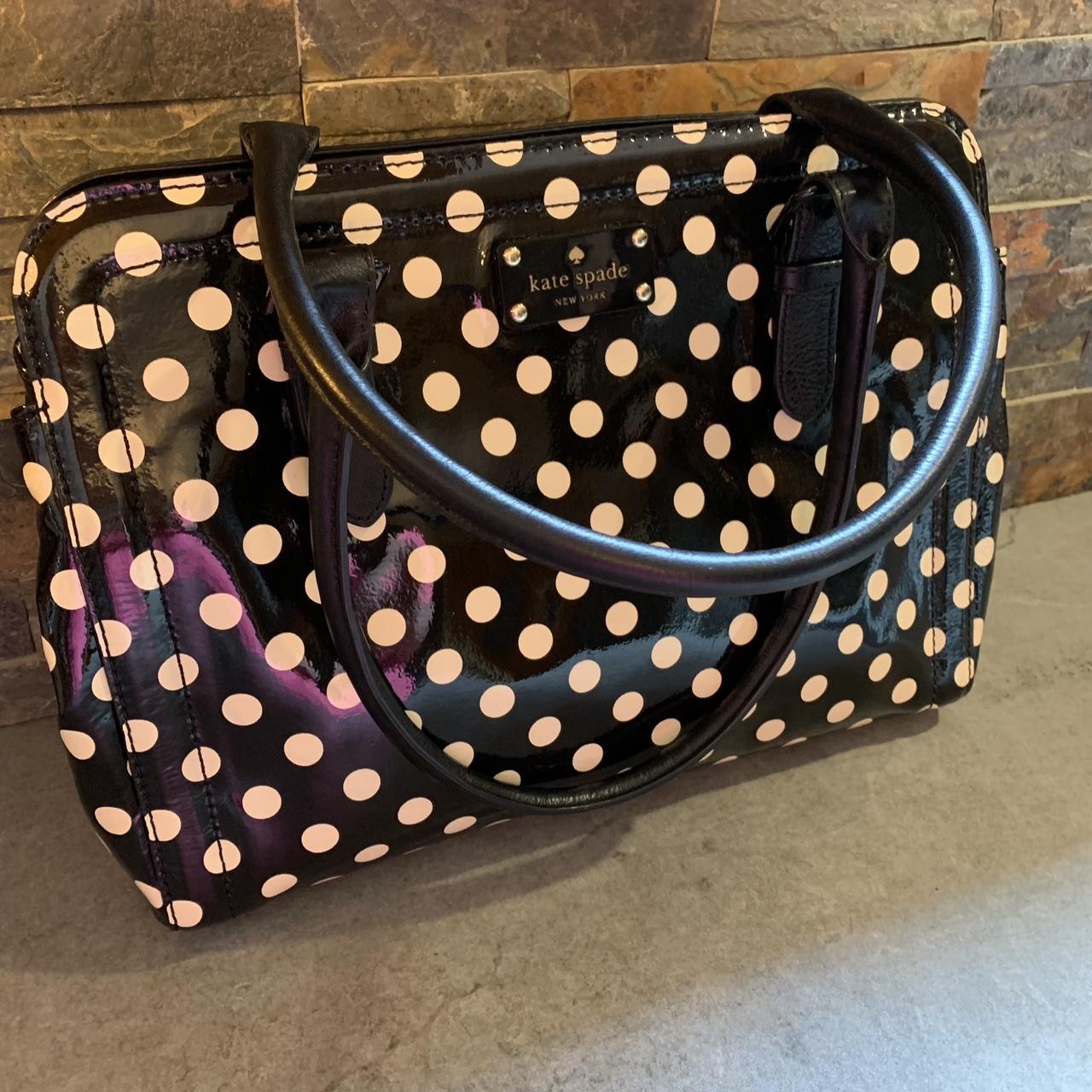 Kate Spade polka dot hobo store bag