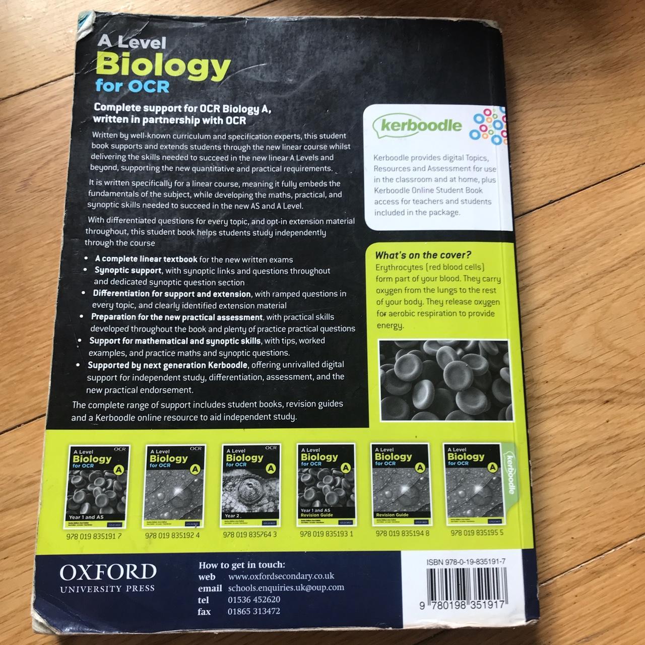 OCR A A -level Biology Textbook *no Highlighter... - Depop