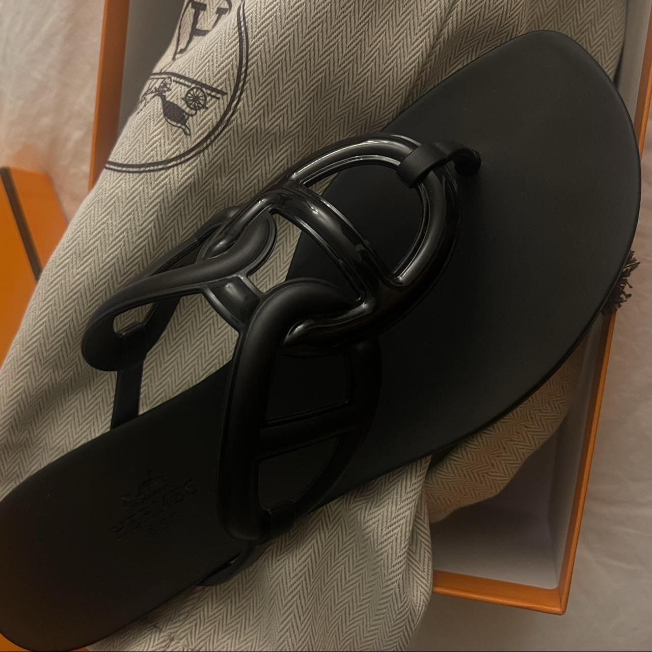 BLACK HERMES SANDALS. 100 AUTHENTIC Depop