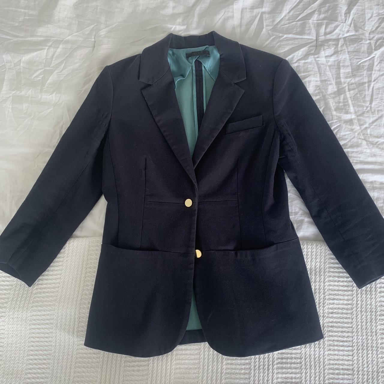 The Row Schoolboy Wool Blazer Navy Blue Size