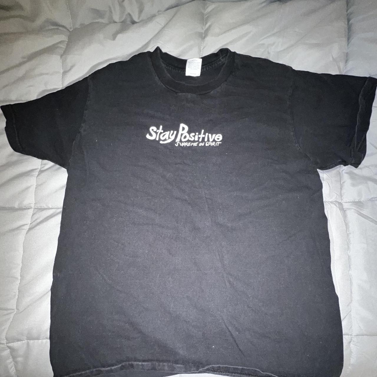 Supreme Stay Positive Tee 'Black', Gently Used but in...