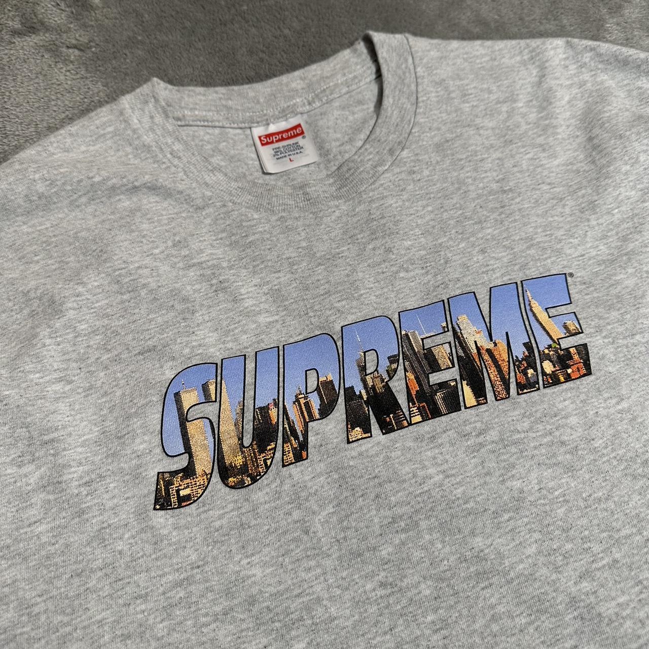 Supreme Gotham Tee in Gray Size Large Cool Shirt... - Depop