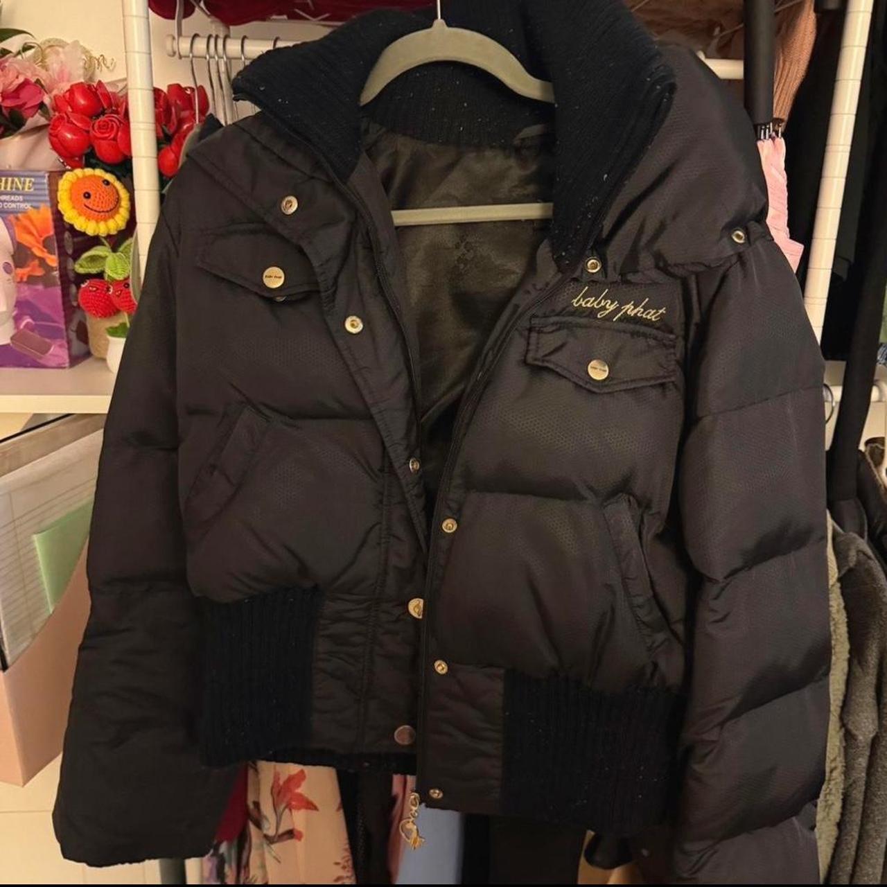 【激レア】 baby phat ダウンジャケット　ブラック　ファー付 Baby phat-jacket - Depop