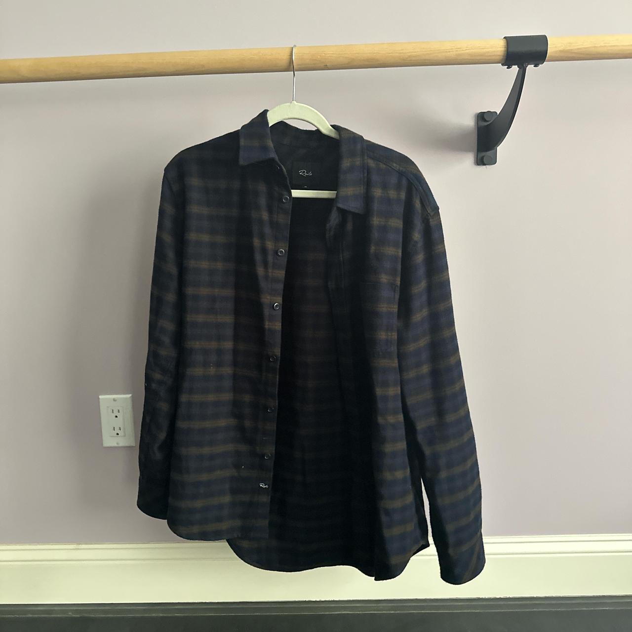 soft blue, tan, and black Rails flannel - Depop