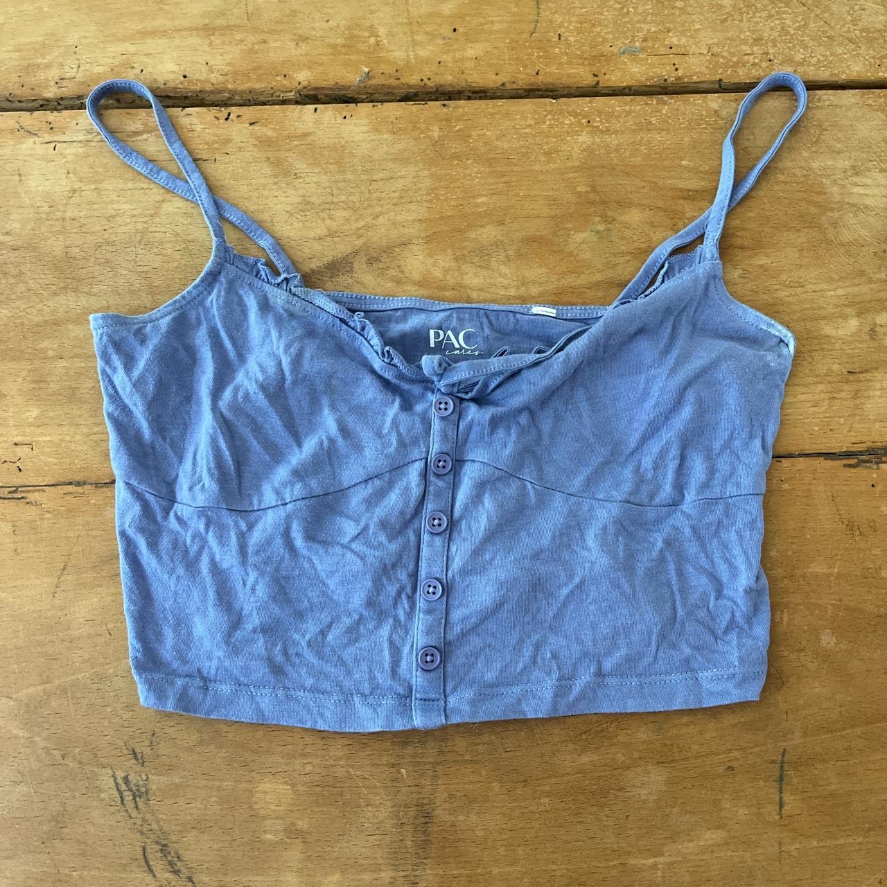 PAC cares periwinkle blue tank. XXS shipping - Depop