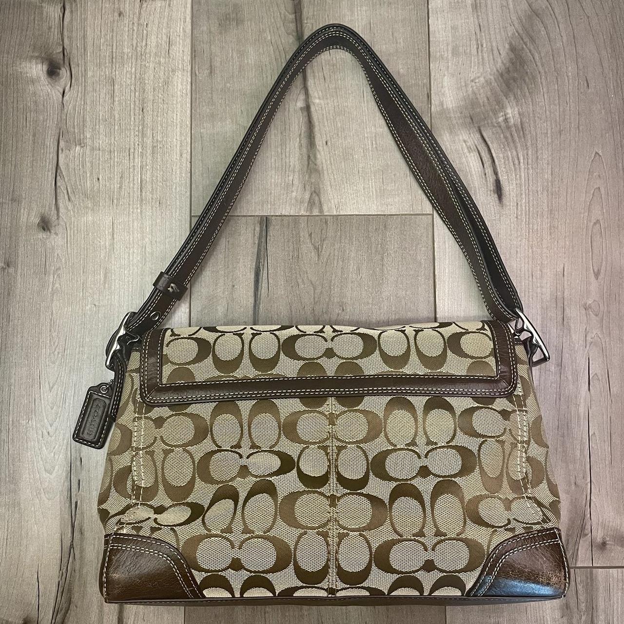 Vintage Coach Monogram Shoulder Bag Classic coach - Depop