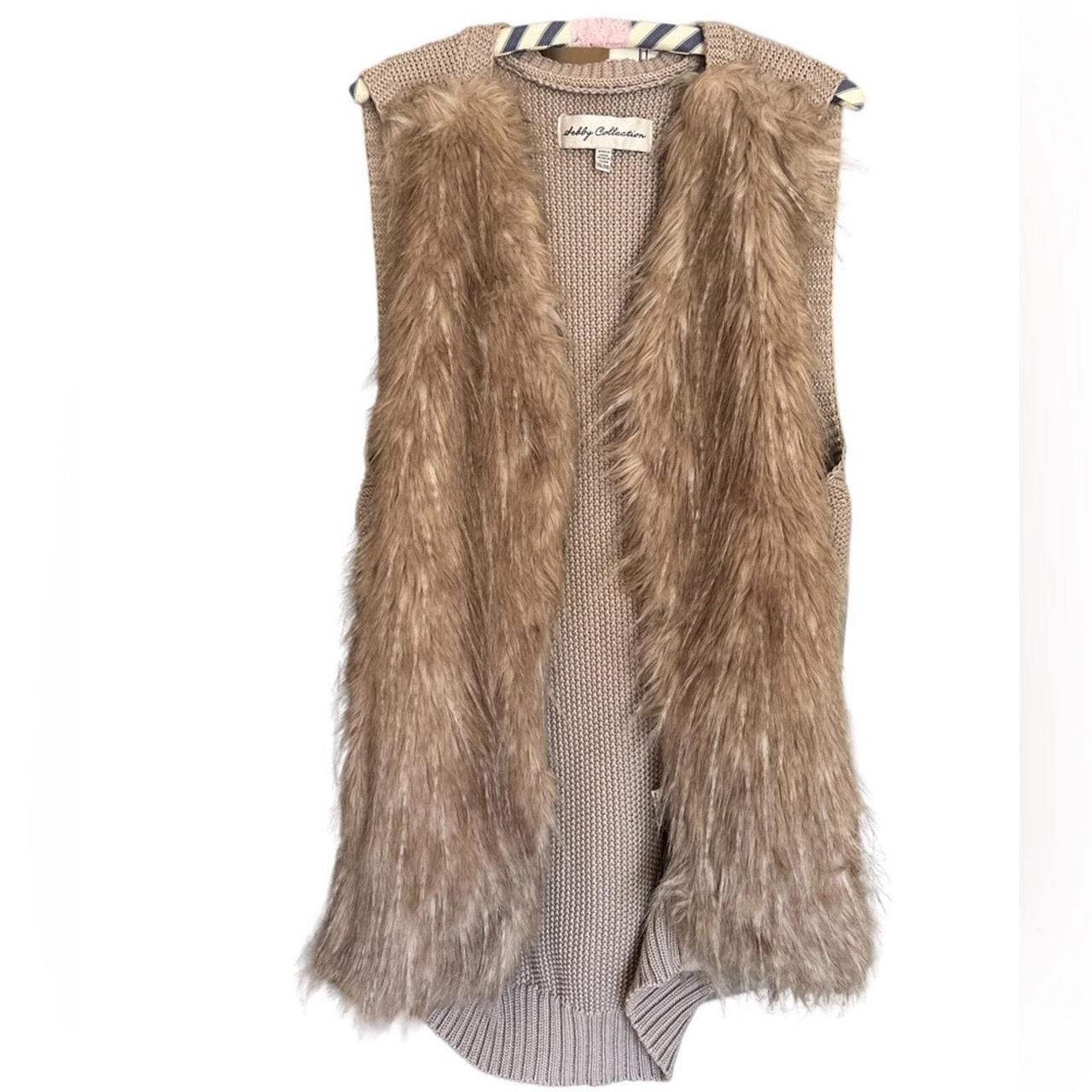 Sebby Colletion Faux Fur Vest Women's Depop