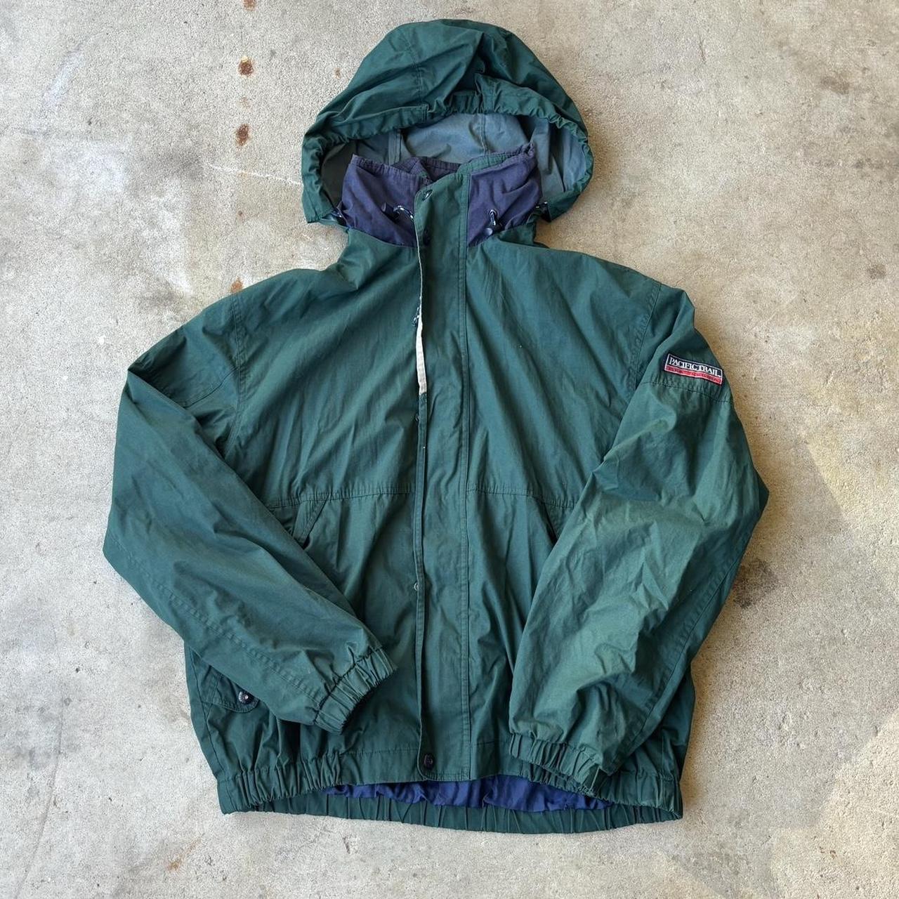 Hillside rain jacket Size medium Gutter green - Depop