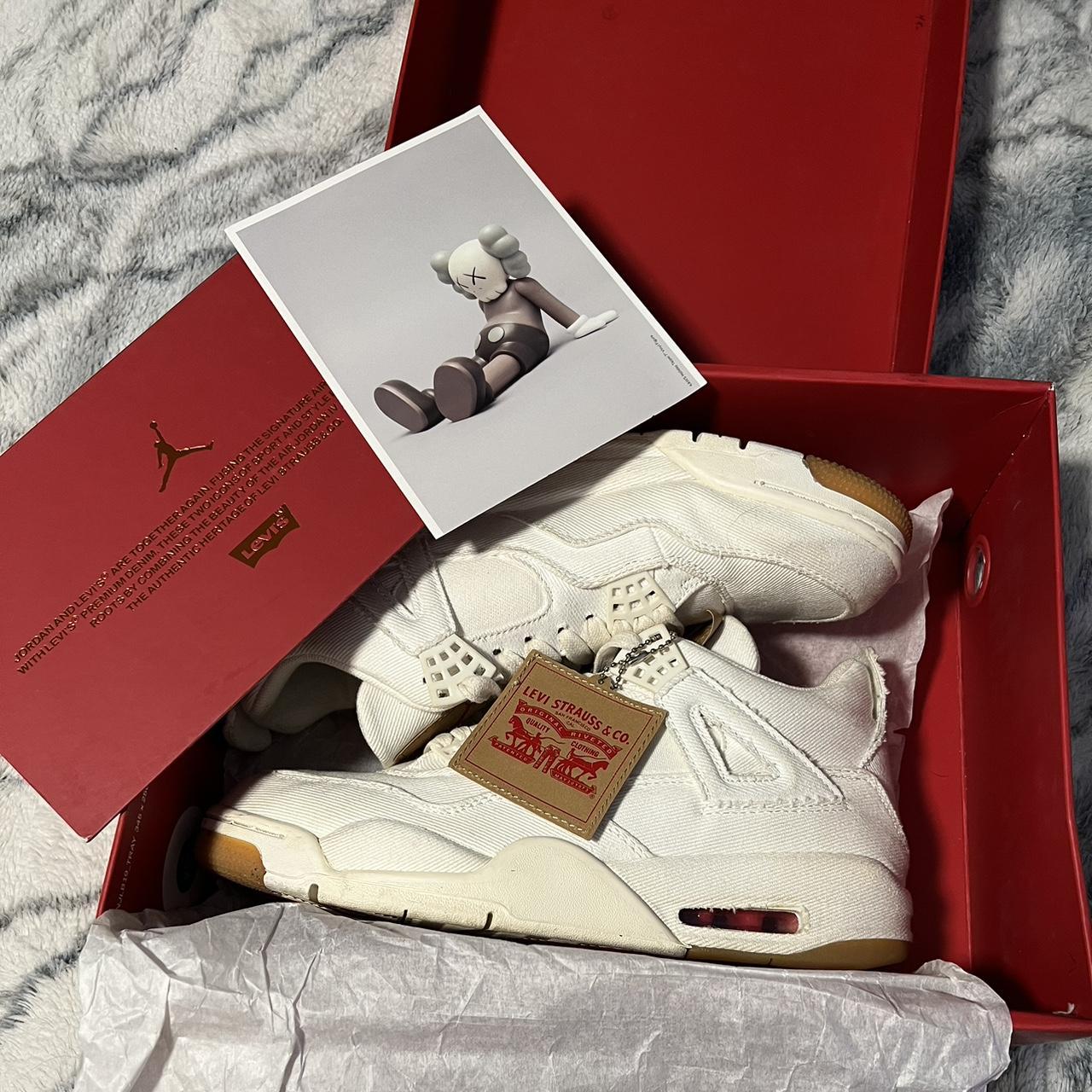 🔥Nike Air Jordan 4 Retro IV NRG x Levis White Levi...