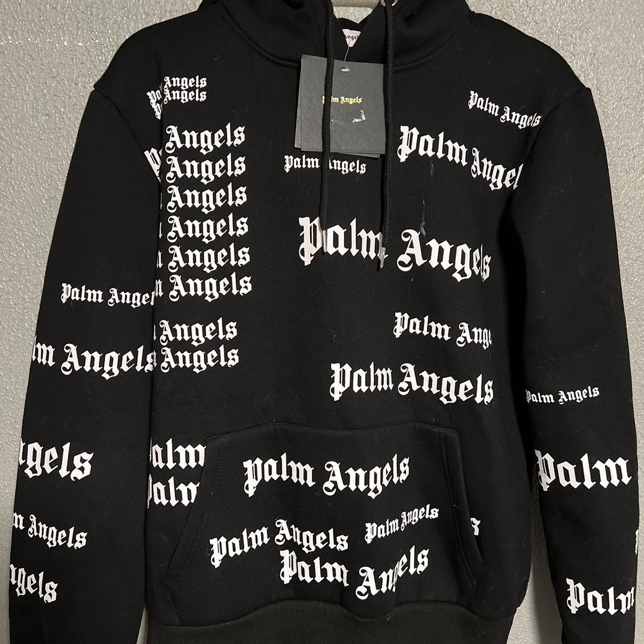 Palm Angels monogram AOP Hoodie Size L. Depop