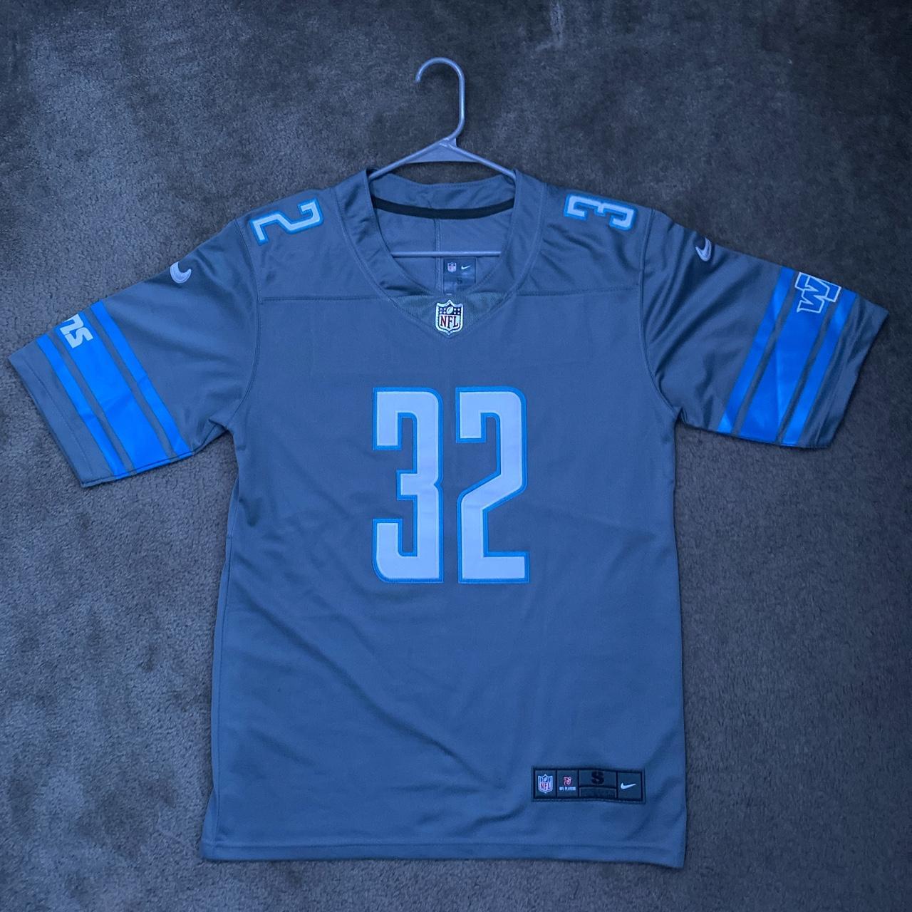 Men's Nike D'Andre Swift Blue Detroit Lions Game Jersey Size: Small