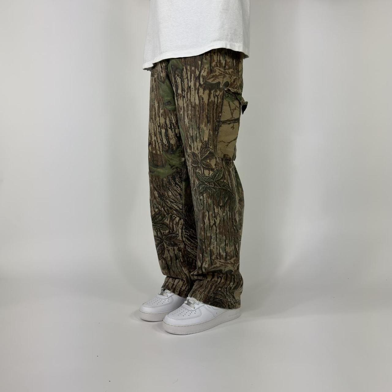 Vintage 1990's Camouflaged Cargo Streetwear Pants •... - Depop
