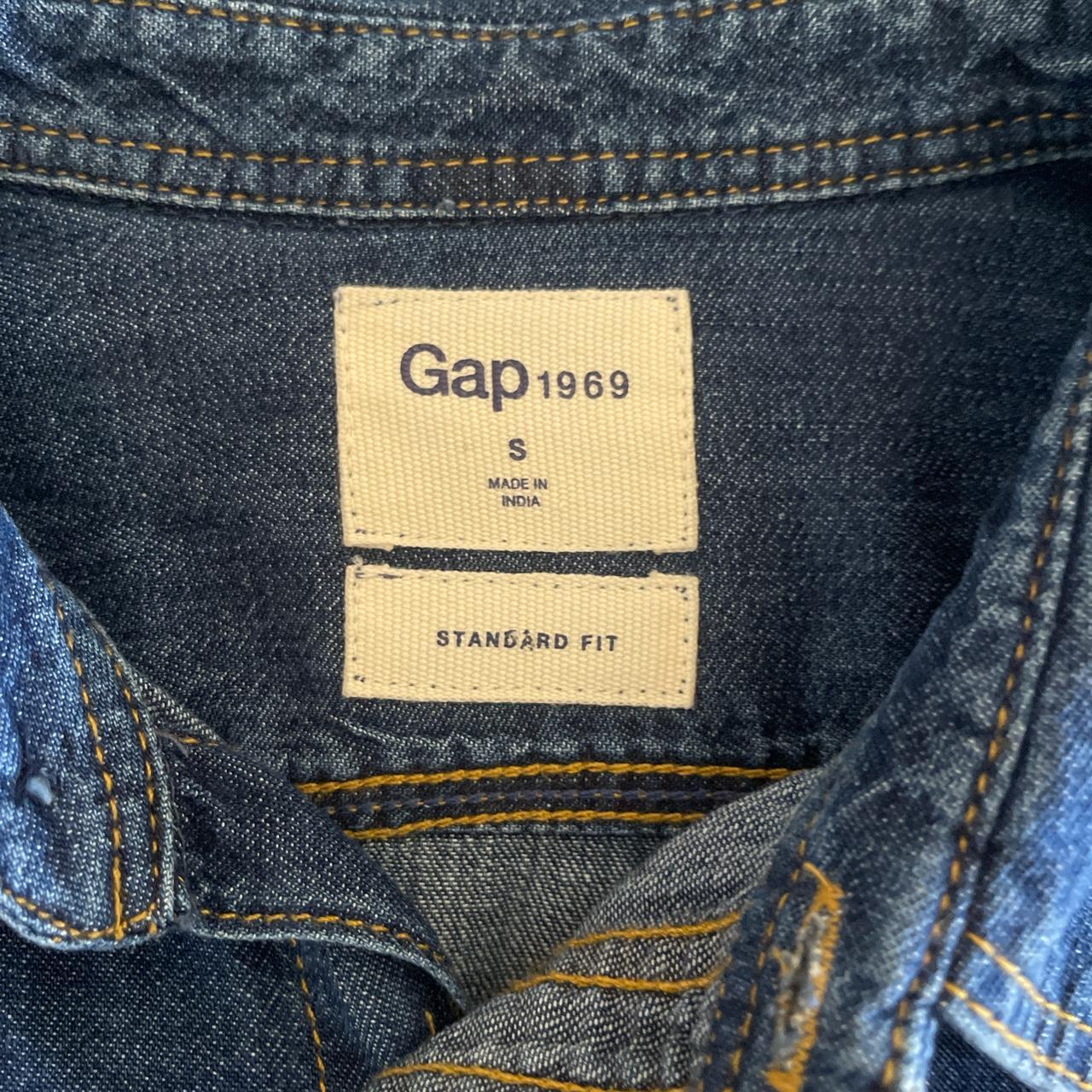 Vintage-inspired GAP 1969 button-up “denim”... - Depop