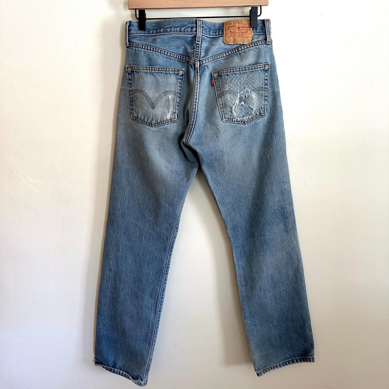 Levi's 501 Jeans Men's size 31x34 Faded, ripped,... - Depop