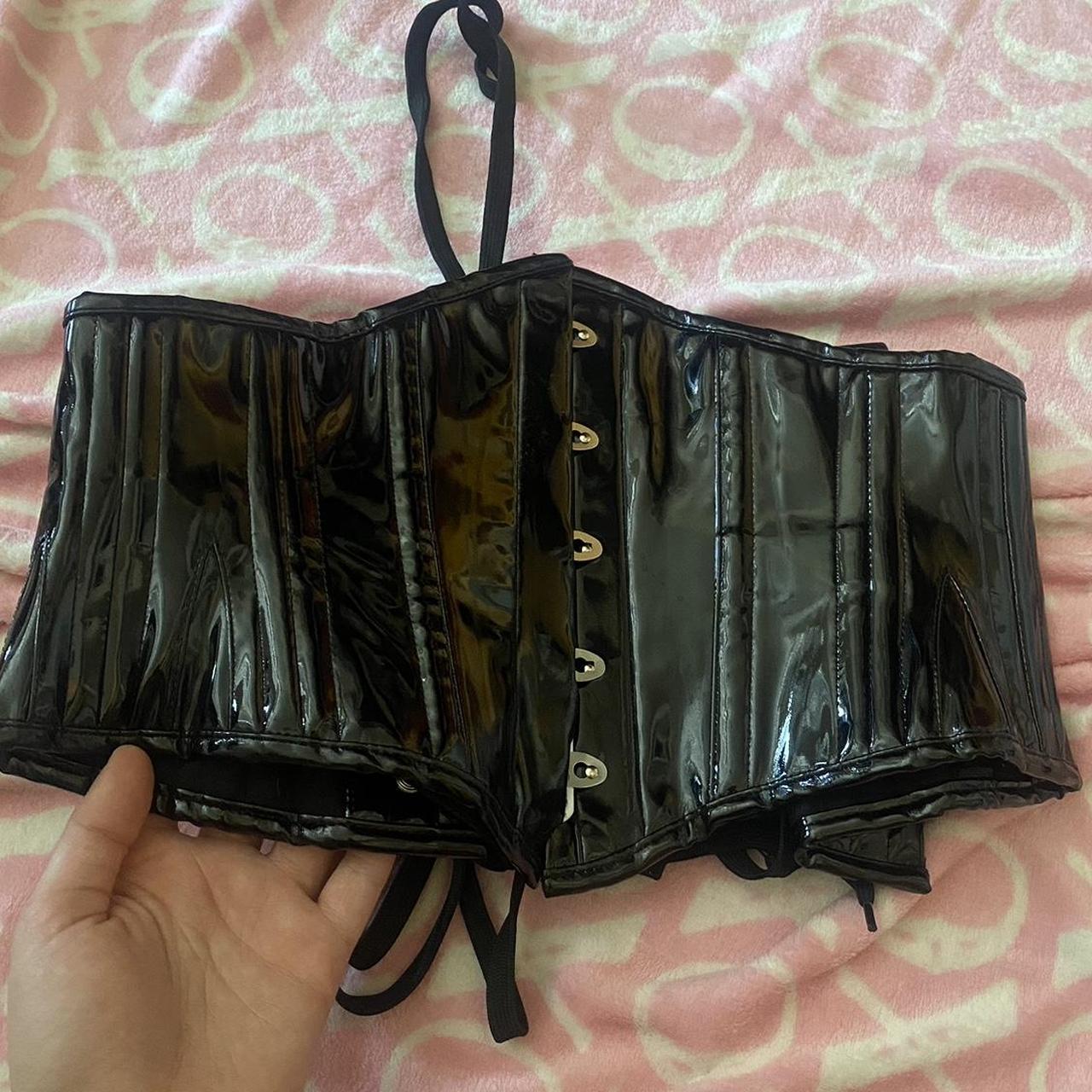 corsetstory PVC / latex corset cincher. size 28”.... - Depop