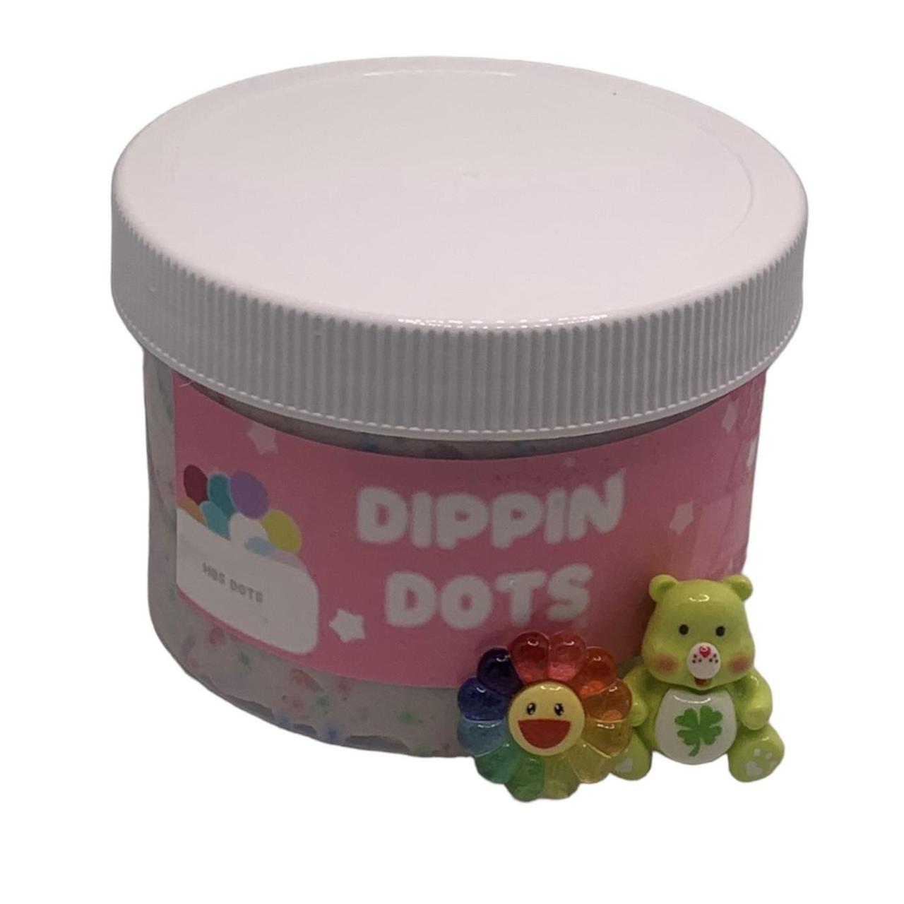 This slime comes with a cute charms the care