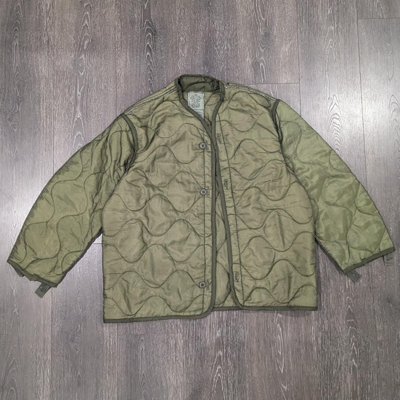 Vintage Military Liner Jacket Small flaw at the... - Depop
