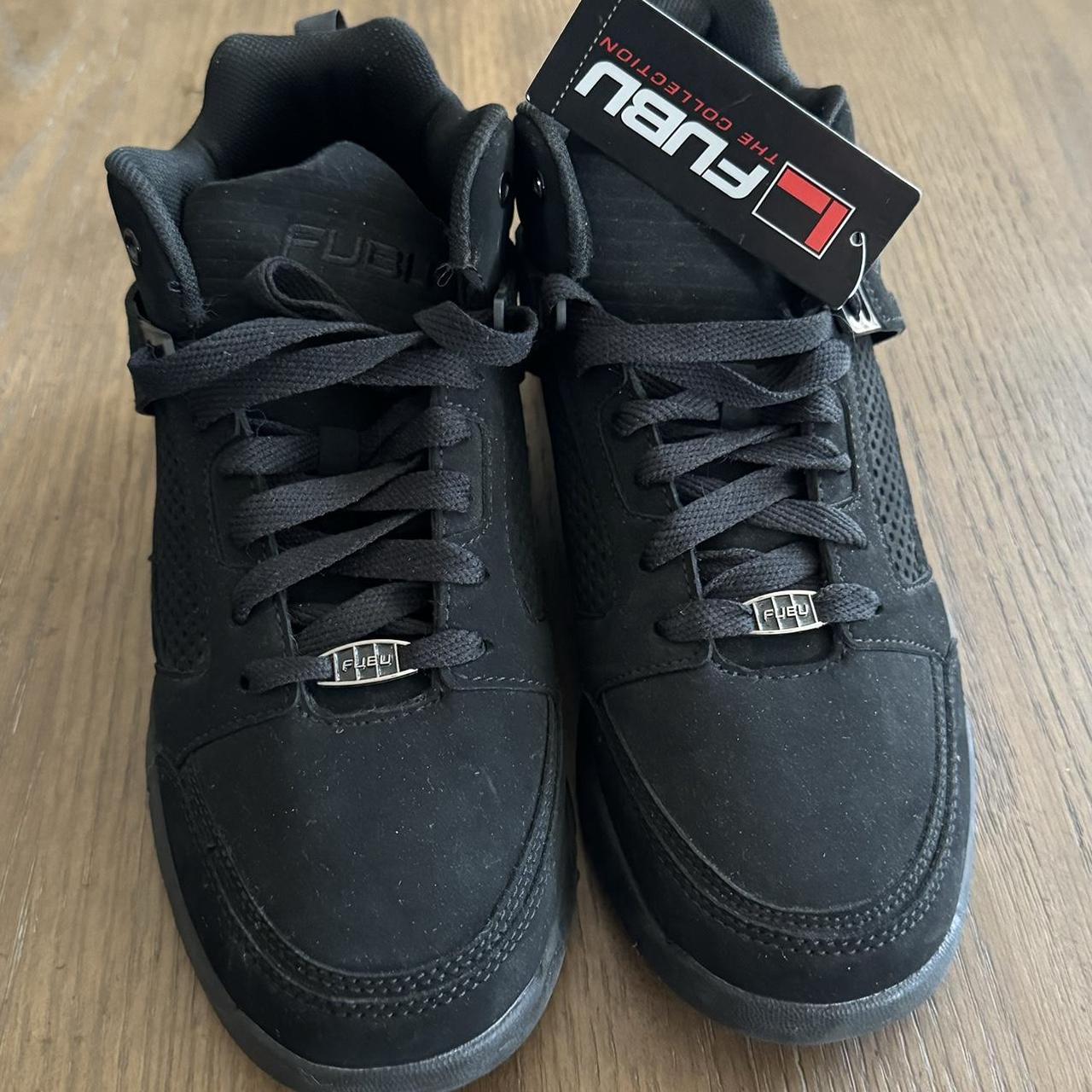FUBU Black Suede Athletic Shoes Size 1/2 NEW Depop