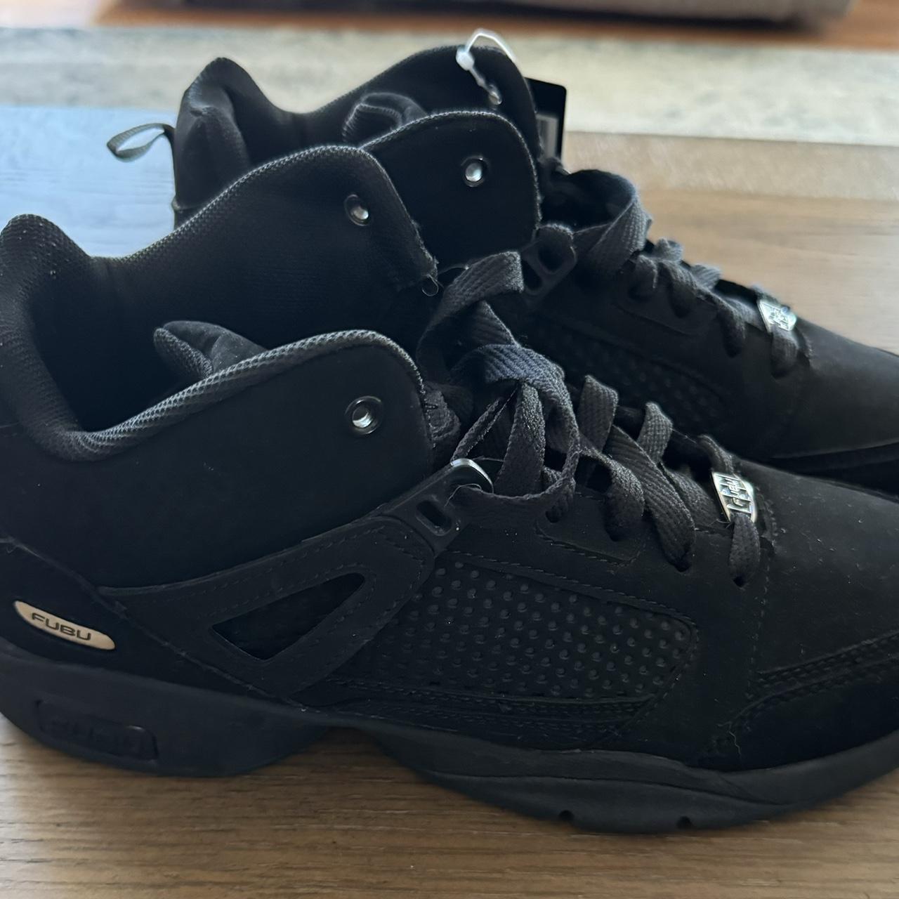 FUBU Black Suede Athletic Shoes Size 1/2 NEW Depop