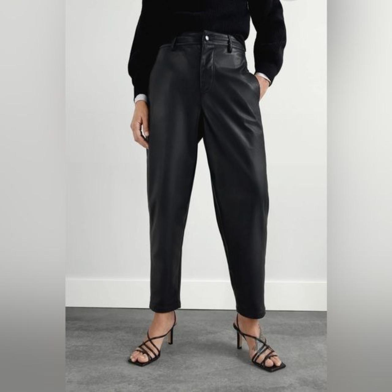 Faux leather jeans zara online