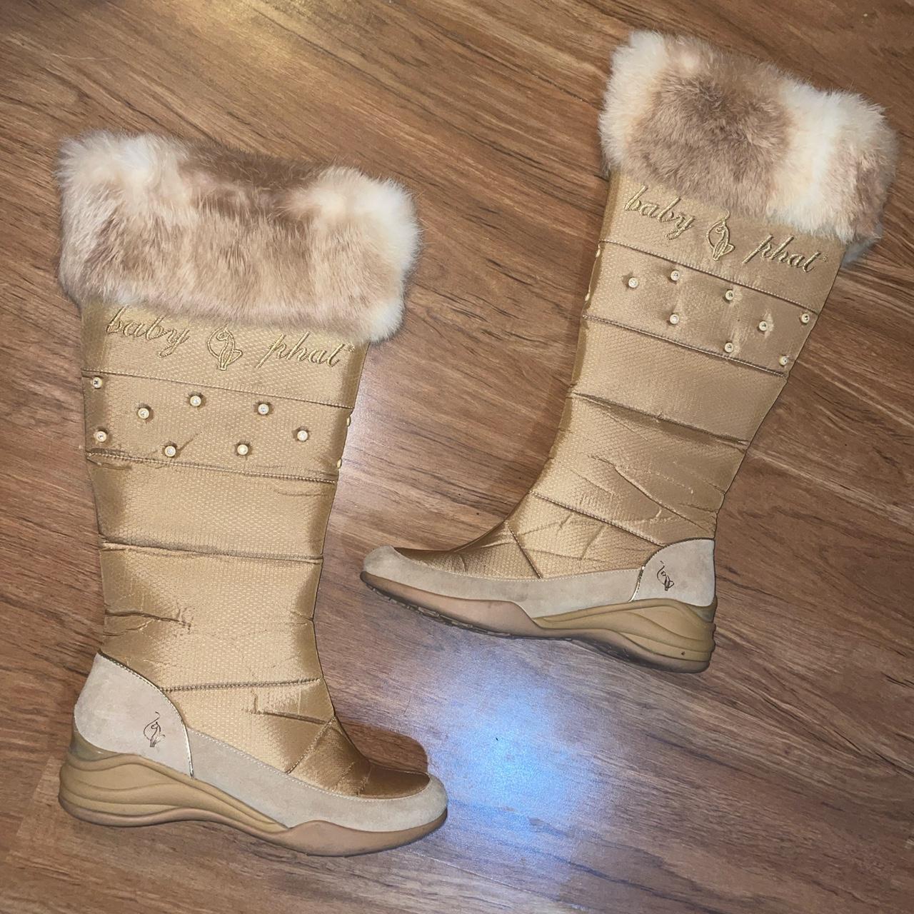 Baby phat boots with fur hotsell