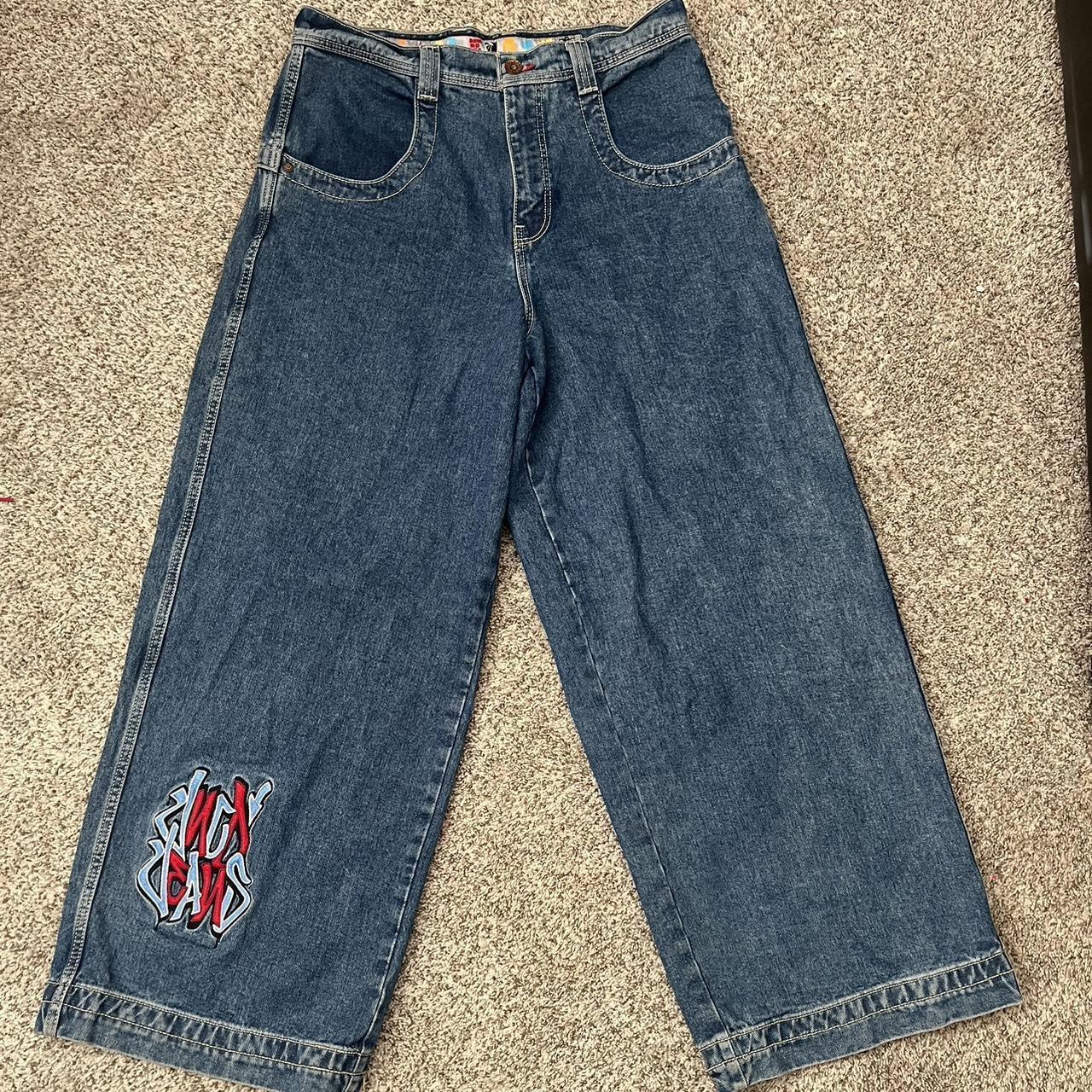 Jnco jeans embroidery design brand new condition... - Depop