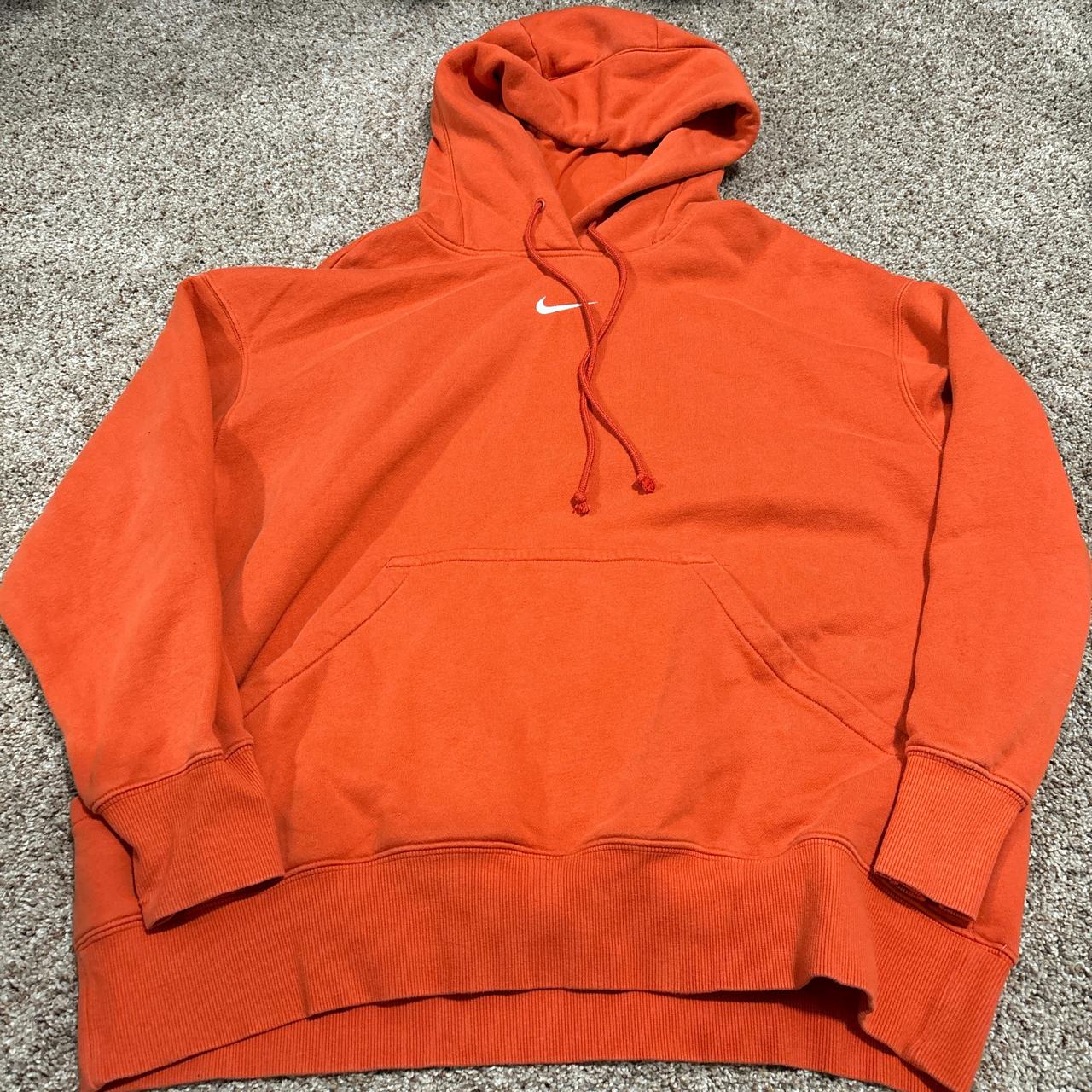 orange nike hoodie zip up