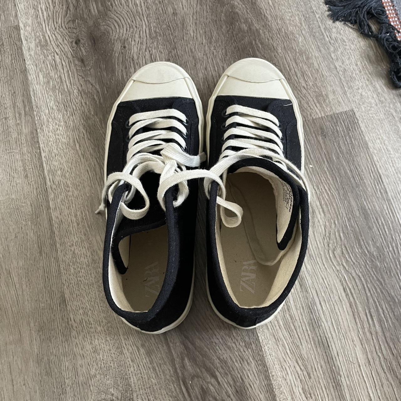 Black ZARA high tops (like Converse) Men’s size... Depop