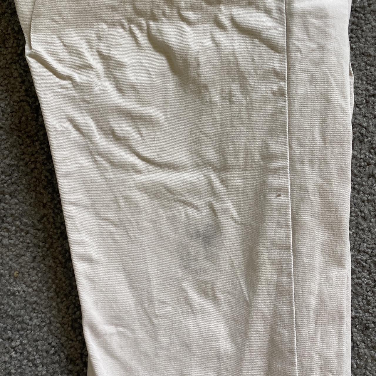 MJ Bale Cream Chinos. Slight stain on the left leg.... - Depop