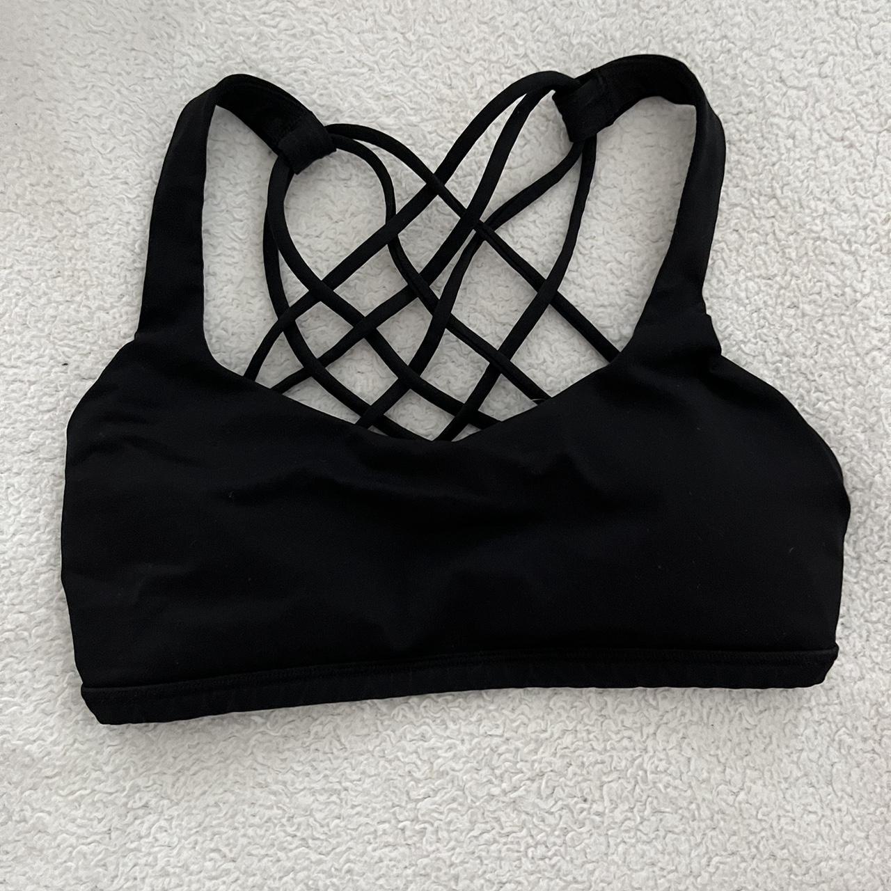 Fashion cute black sports bra