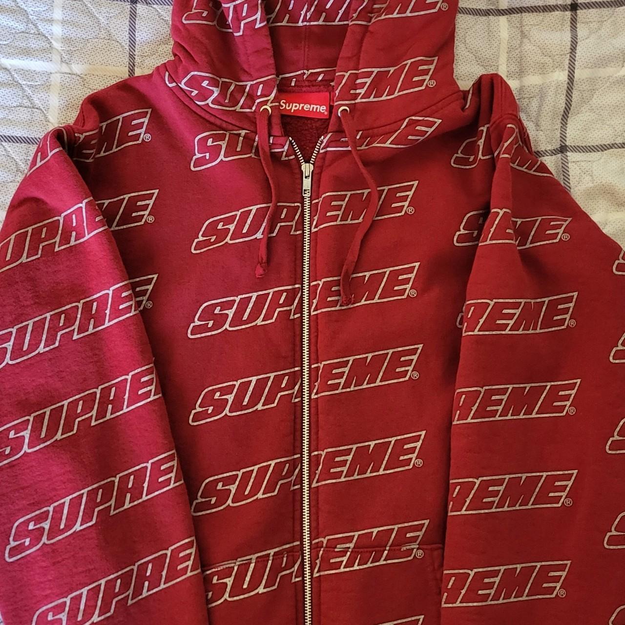 Supreme repeat zip on sale up hooded sweatshirt