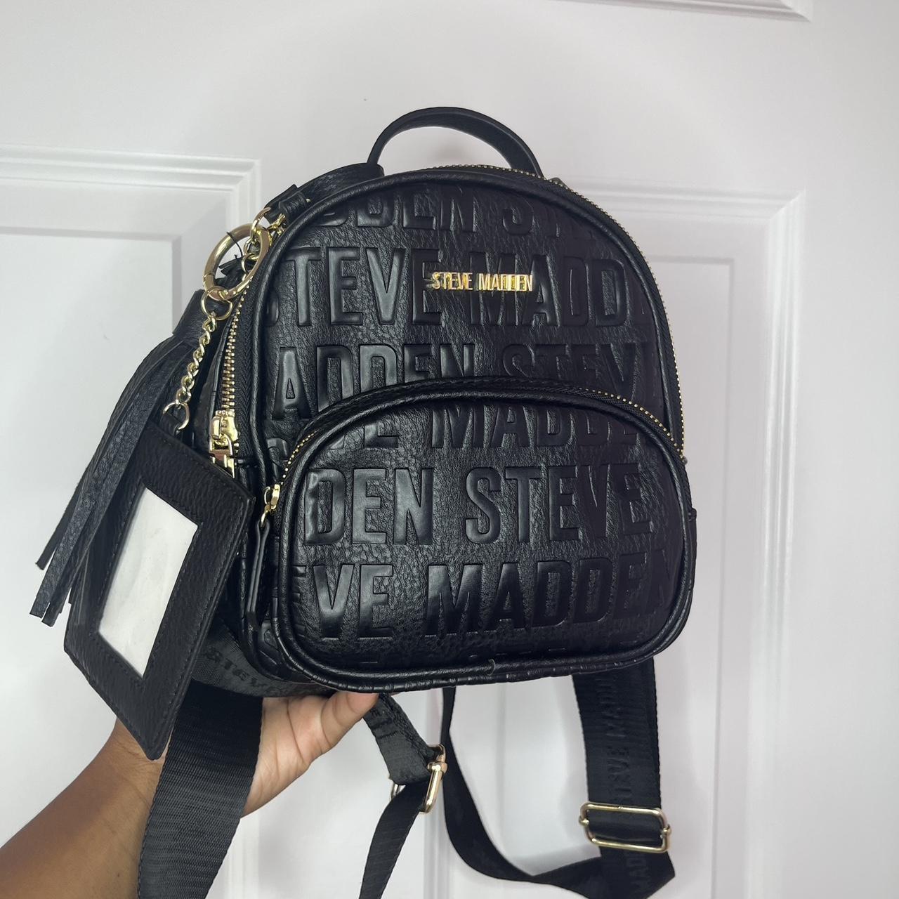 Steve Madden Black Mini Backpack Like New Perfect... - Depop