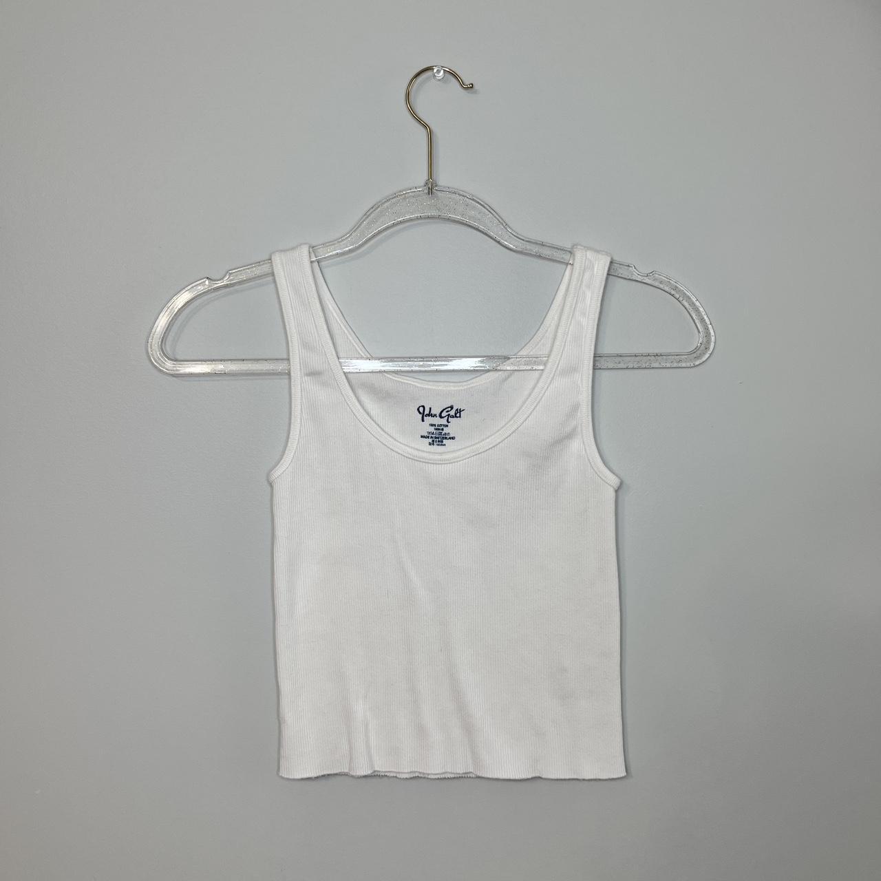 Brandy Melville White Tank with Red Trim