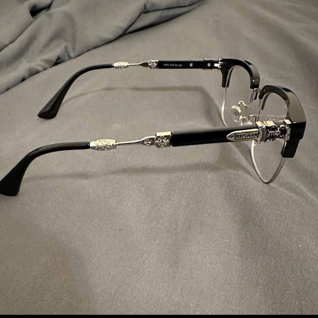 Dagger Detailed Glasses Glossy black frame with... - Depop