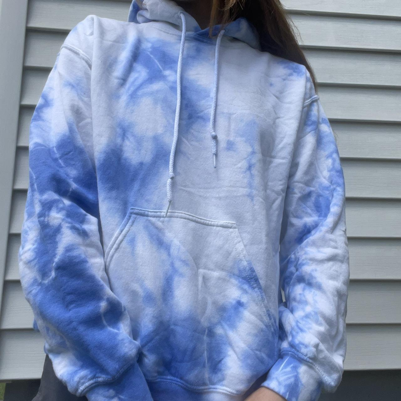 Obey blue tie dye hot sale hoodie