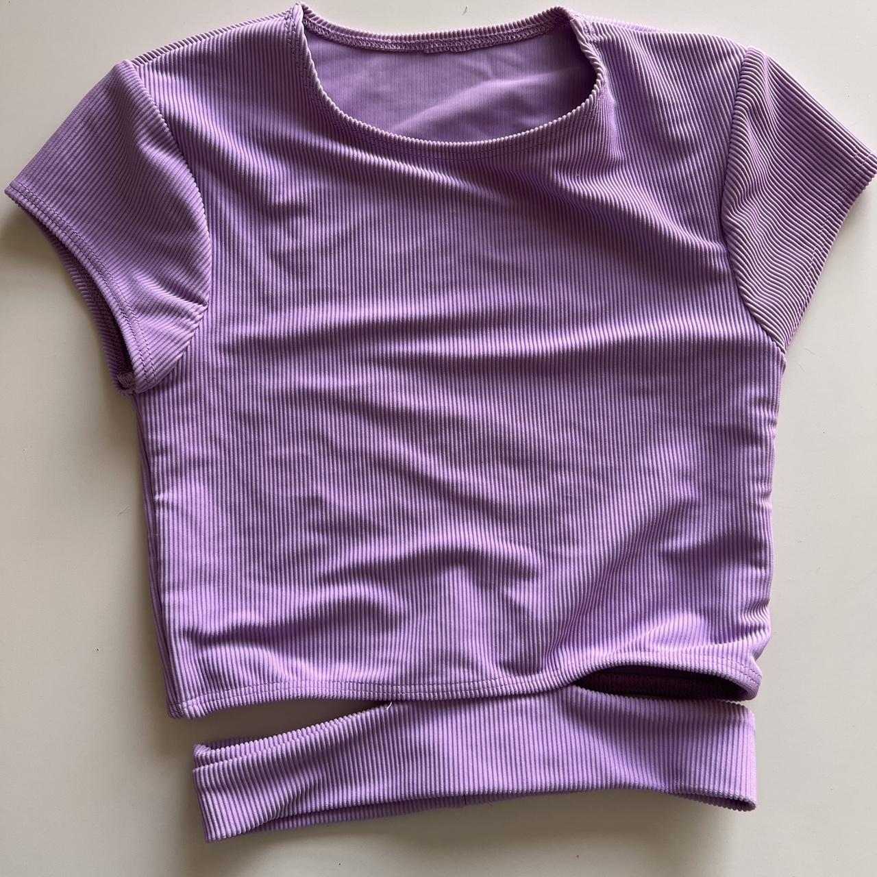 nike lavender crop top