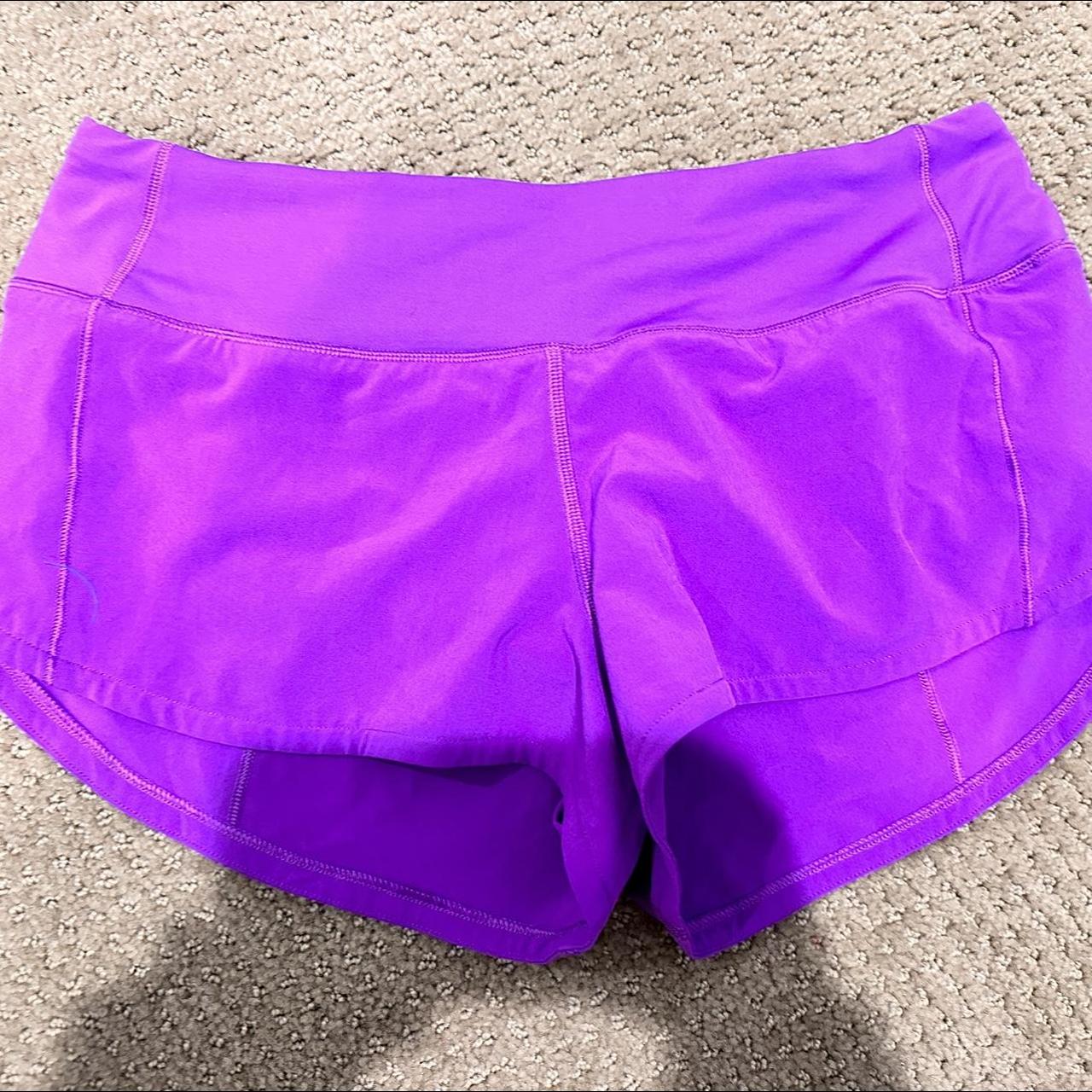 Lululemon speed up shorts size 4, 2.5 inch, violet,... Depop