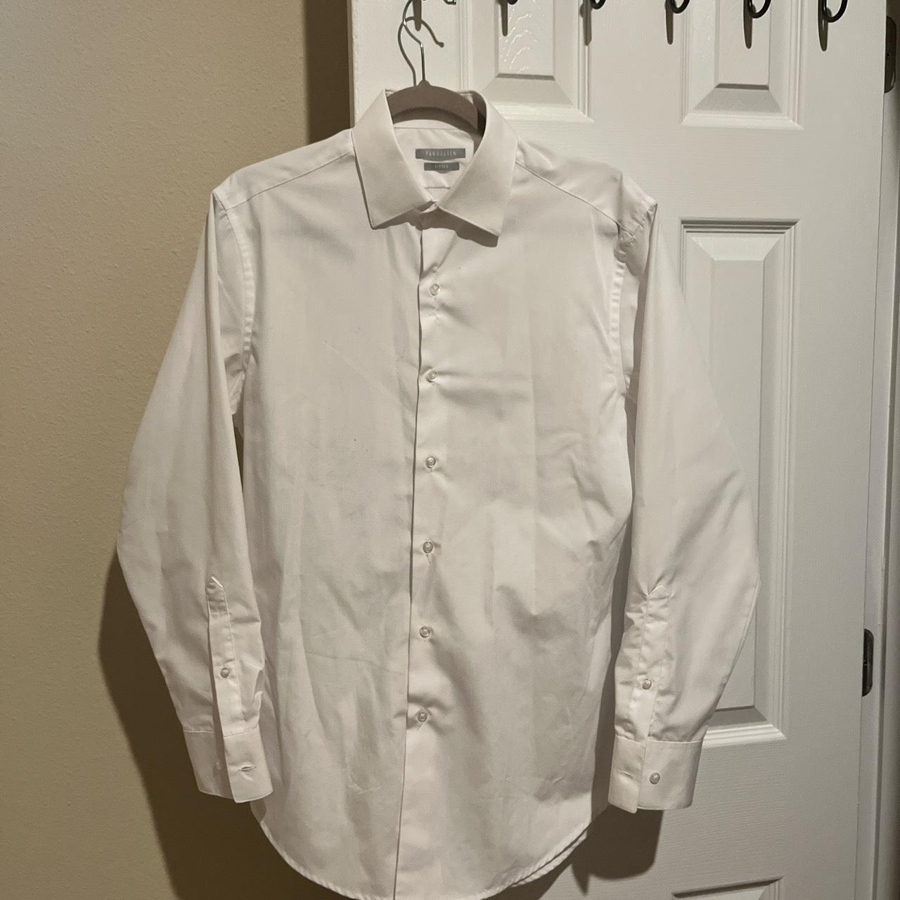 Van Huesen dress shirt M White - Depop