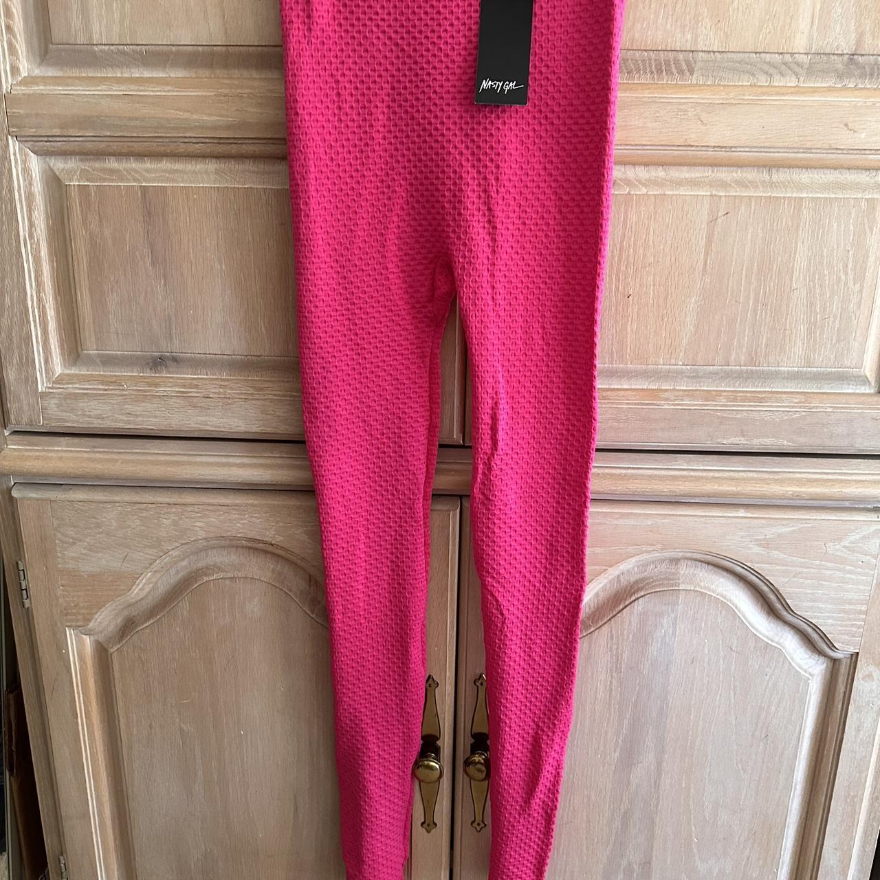 Seamless Waffle Leggings Hot Pink - Depop